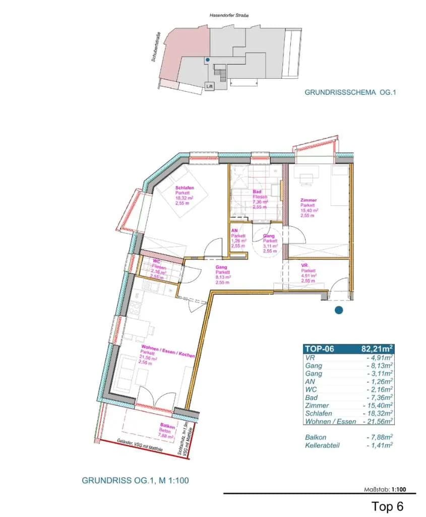 3-Zimmer-Wohnung mieten in Leibnitz – 82 m², € 988 – Bild 2 von 20