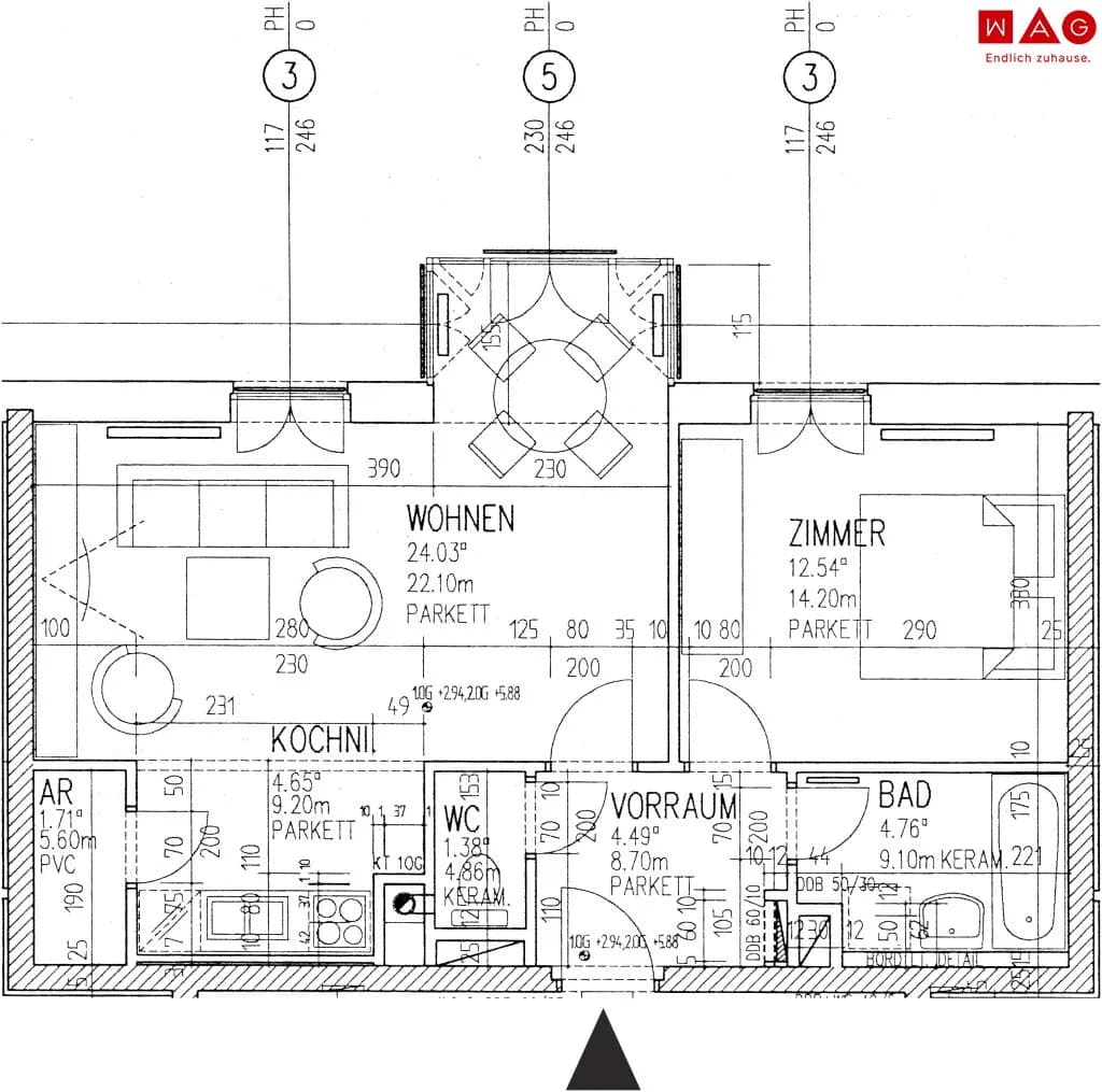 2-Zimmer-Wohnung mieten in Linz Land – 53,6 m², € 673 – Bild 5 von 5