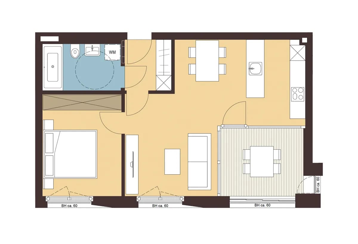 2-Zimmer-Wohnung mieten in Bregenz – 51 m², € 1.297 – Bild 2 von 25