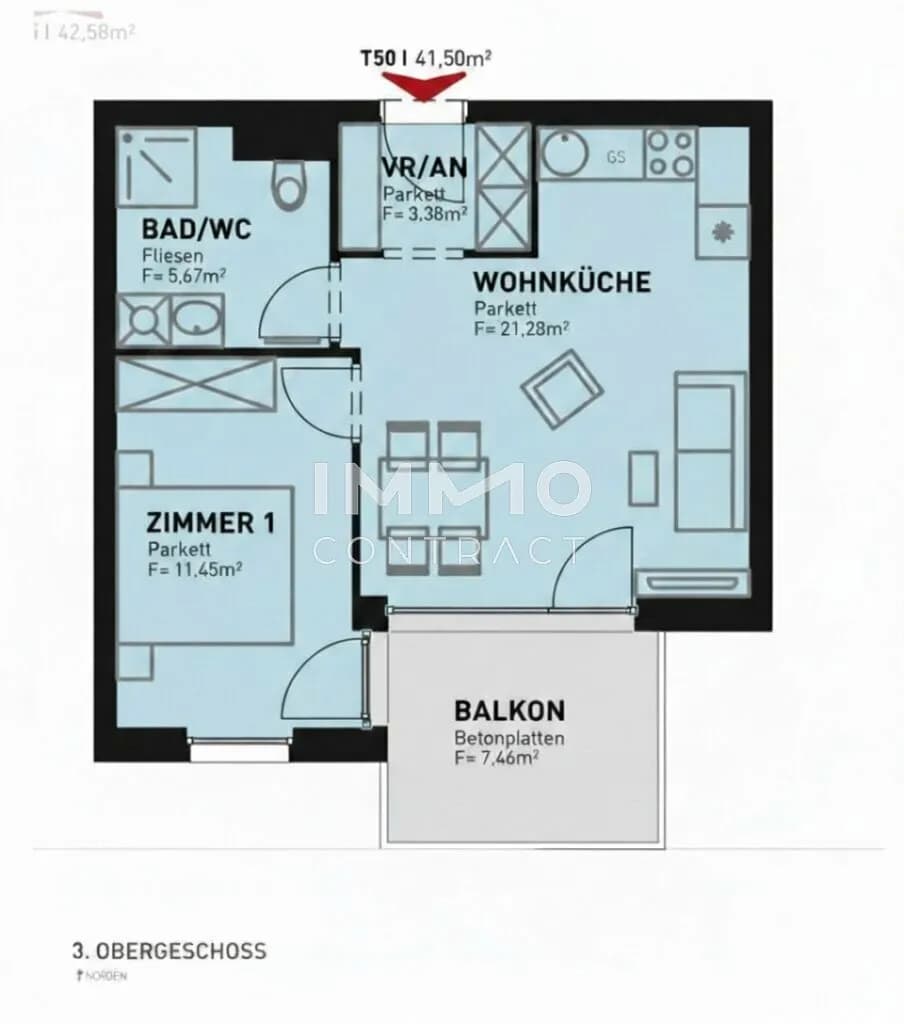 2-Zimmer-Wohnung kaufen in Wien – 41,5 m², € 329.500 – Bild 15 von 15