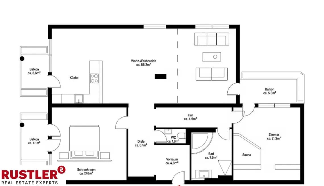 3-Zimmer-Wohnung kaufen in Wien – 125,3 m², € 702.000 – Bild 11 von 12