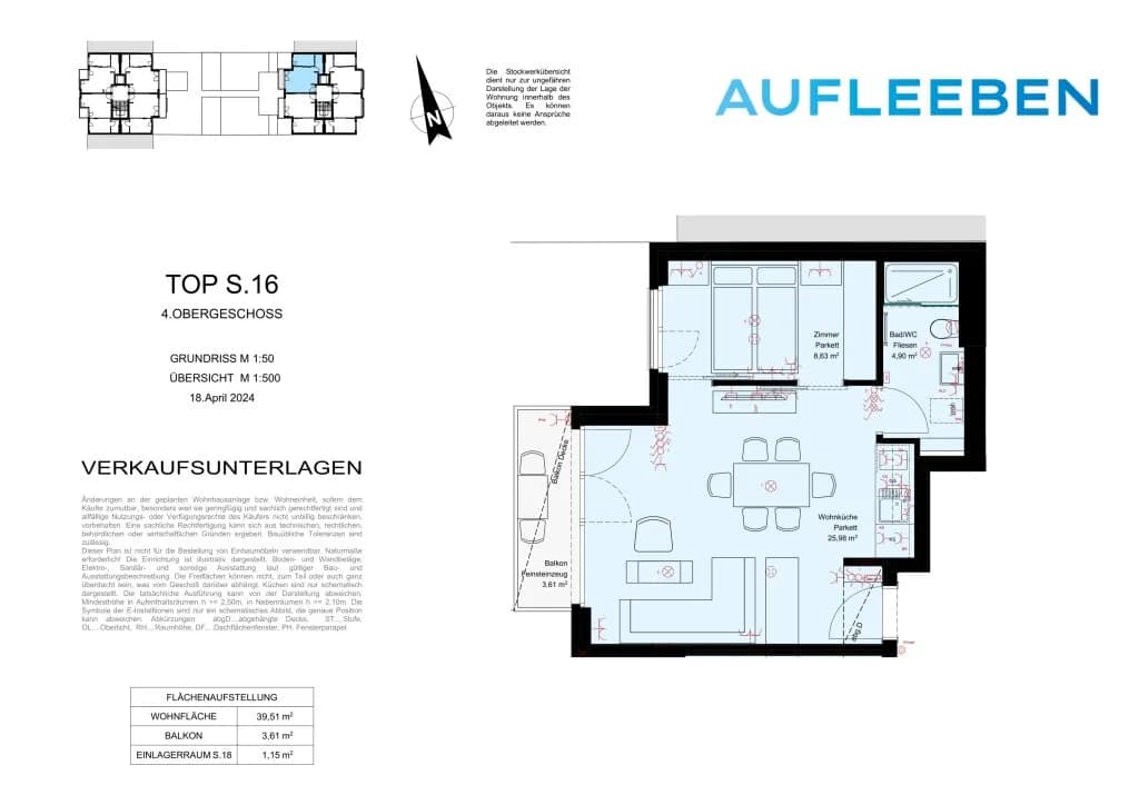 2-Zimmer-Wohnung kaufen in Wien – 39,51 m², € 254.900 – Bild 11 von 11