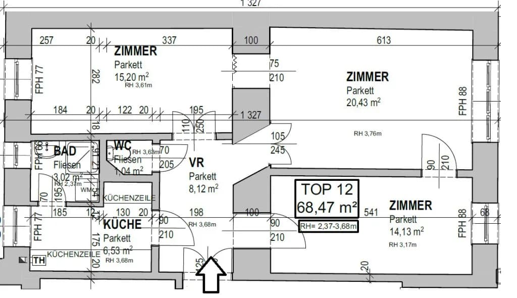 3-Zimmer-Wohnung kaufen in Wien – 68,47 m², € 449.000 – Bild 11 von 11