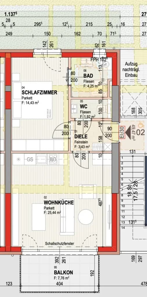 1-Zimmer-Wohnung kaufen in Graz – 49,47 m², € 388.993 – Bild 7 von 8
