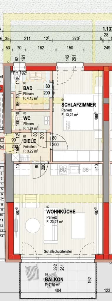 1-Zimmer-Wohnung kaufen in Graz – 45,8 m², € 363.227 – Bild 7 von 8