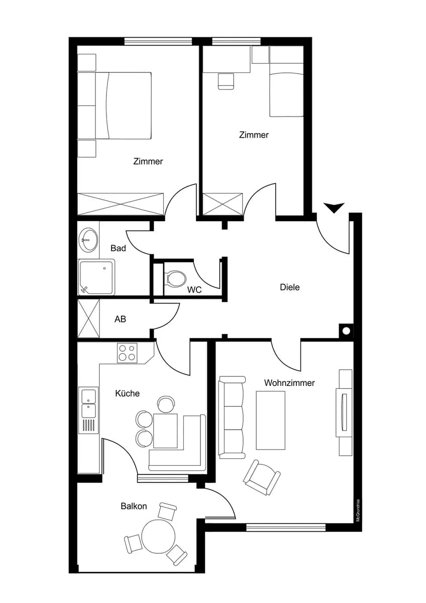 3-Zimmer-Wohnung kaufen in Bludenz – 84,99 m², € 315.000 – Bild 2 von 28