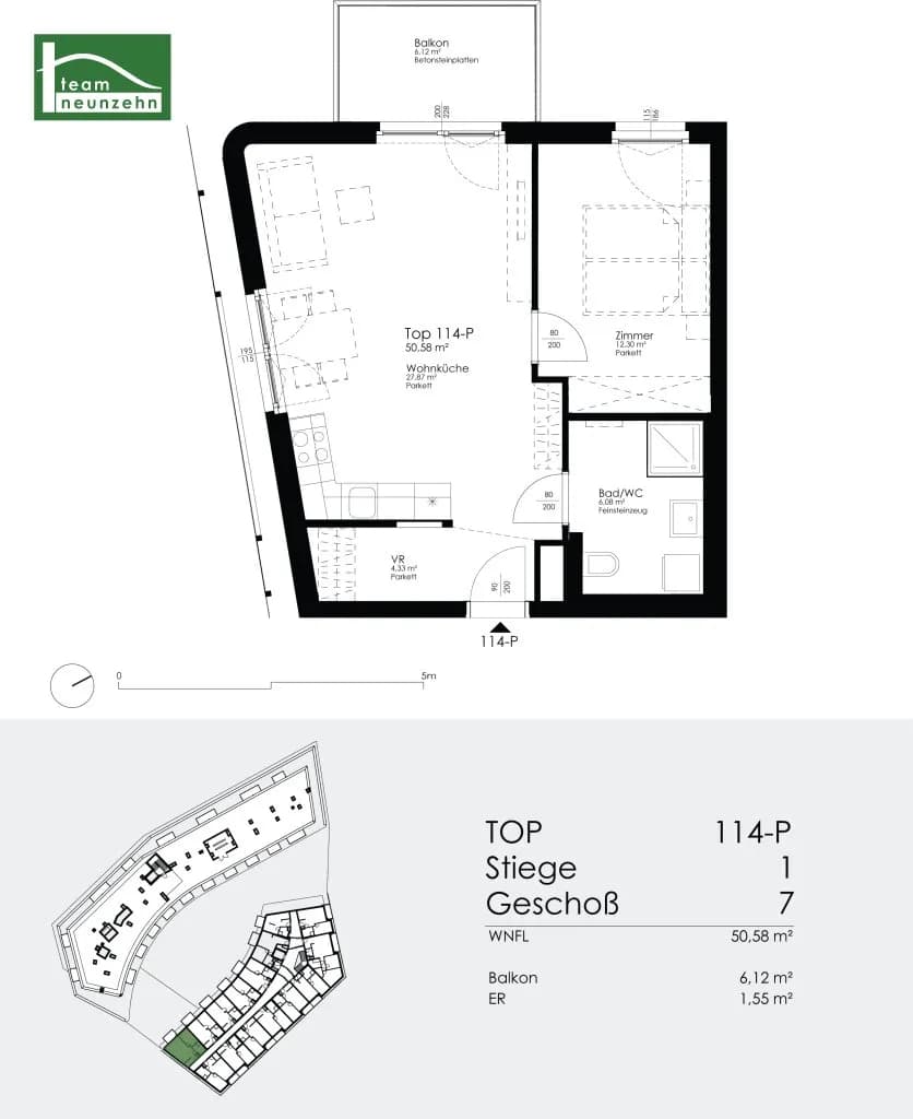 2-Zimmer-Wohnung mieten in Wien – 50,58 m², € 998 – Bild 17 von 17