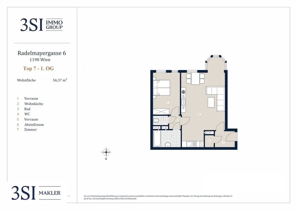 2-Zimmer-Wohnung kaufen in Wien – 56,37 m², € 339.000 – Bild 19 von 19