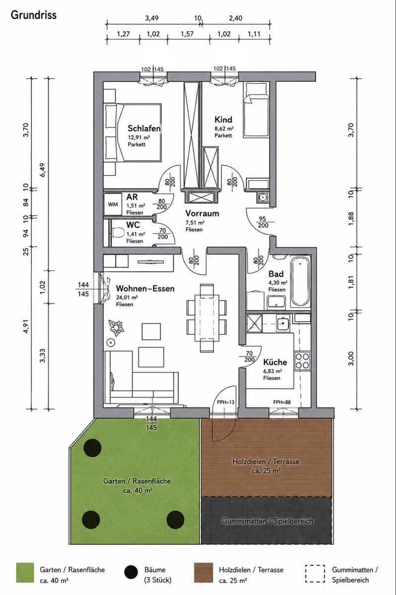 3-Zimmer-Wohnung kaufen in Wels – 74 m², € 319.000 – Bild 14 von 17
