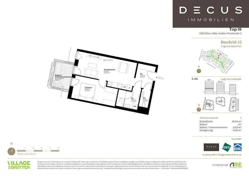 2-Zimmer-Wohnung kaufen in Wien – 49,64 m², € 420.000 – Bild 9 von 9