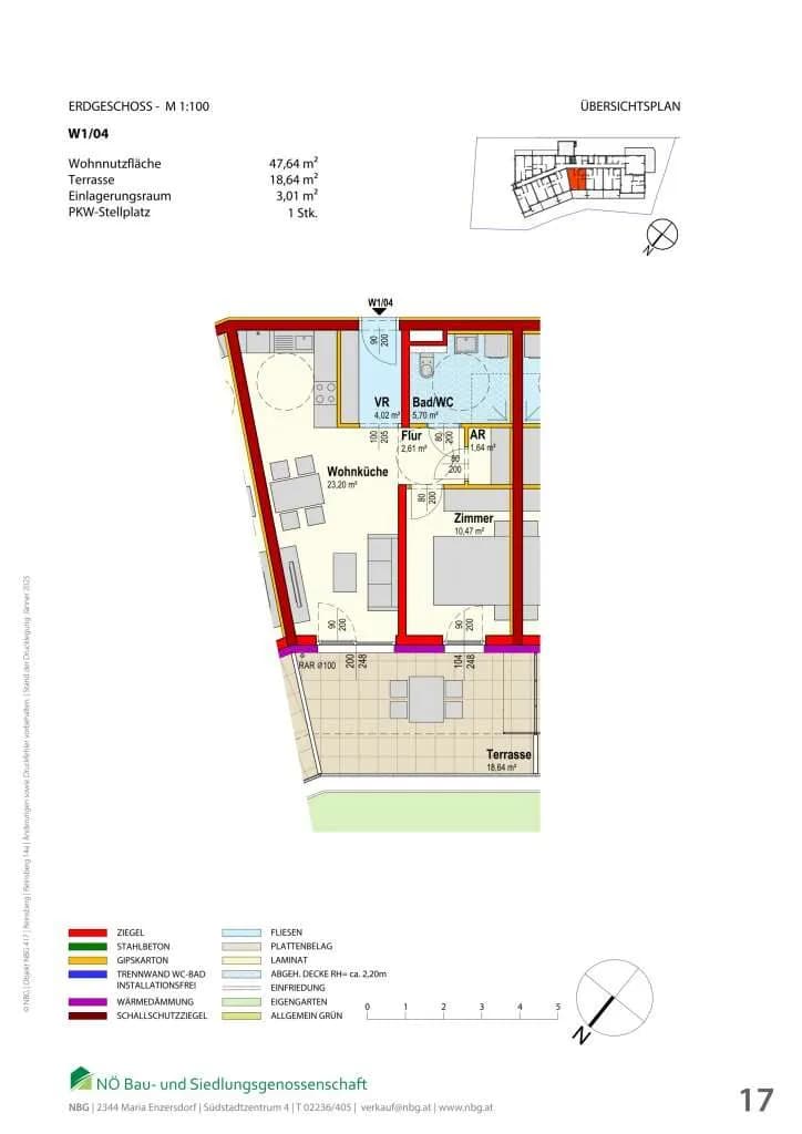 2-Zimmer-Wohnung mieten in Scheibbs – 47,64 m², € 510 – Bild 2 von 3