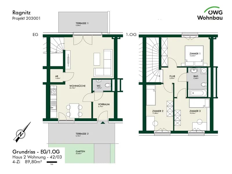 4-Zimmer-Wohnung mieten in Leibnitz – 89,8 m², € 1.054 – Bild 2 von 2