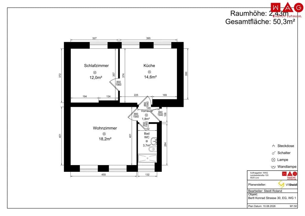 2-Zimmer-Wohnung mieten in Steyr – 50,7 m², € 465 – Bild 22 von 22