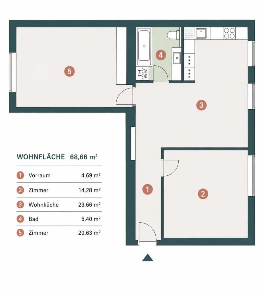 3-Zimmer-Wohnung kaufen in Wien – 68,66 m², € 750.000 – Bild 6 von 6