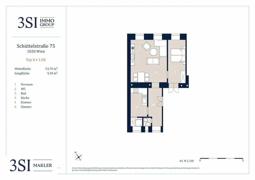 2-Zimmer-Wohnung kaufen in Wien – 53,7 m², € 239.000 – Bild 9 von 9