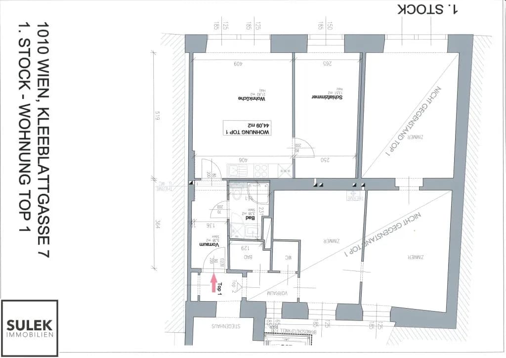2-Zimmer-Wohnung mieten in Wien – 44,09 m², € 1.445 – Bild 13 von 13