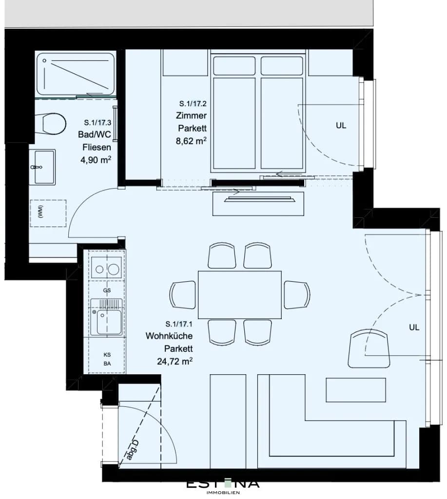 2-Zimmer-Wohnung mieten in Wien – 38,2 m², € 849 – Bild 8 von 8