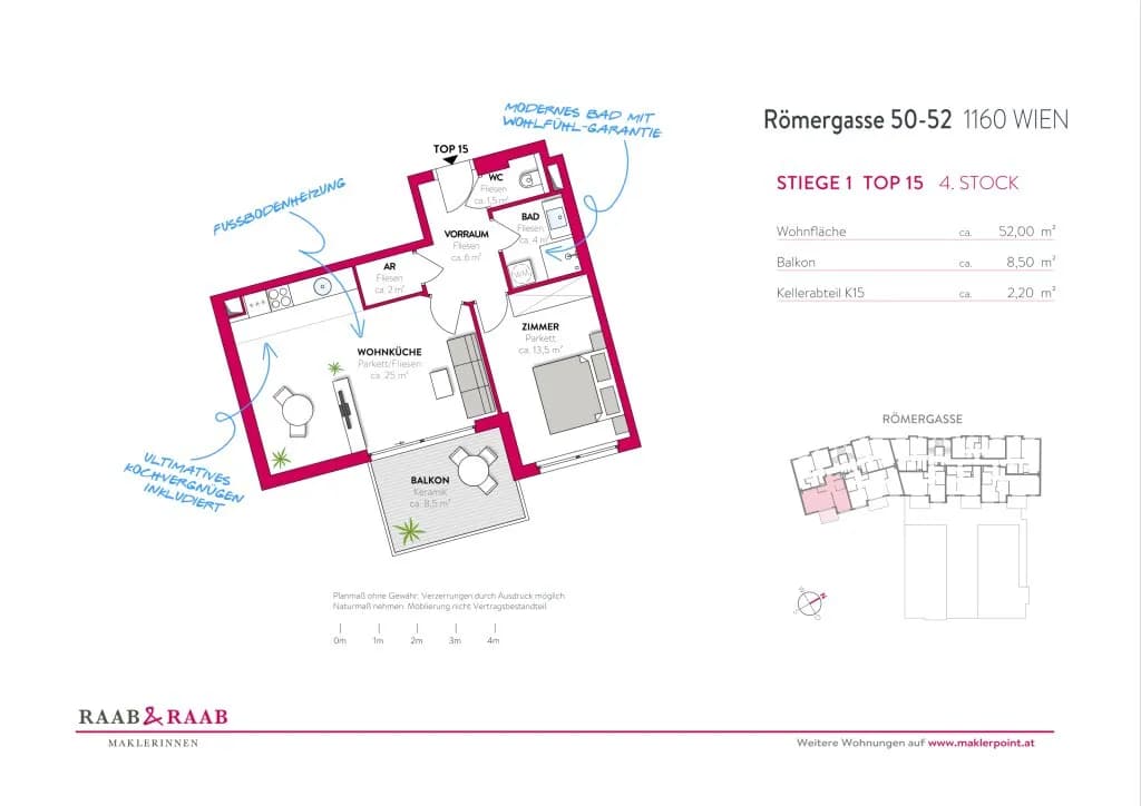 2-Zimmer-Wohnung mieten in Wien – 51,74 m², € 1.120 – Bild 18 von 18