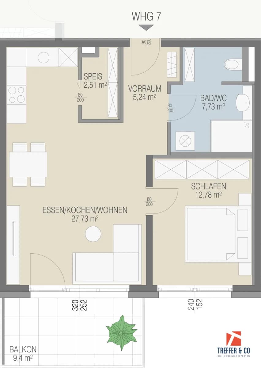 2-Zimmer-Wohnung kaufen in Kufstein – 56,14 m², € 369.000 – Bild 3 von 6
