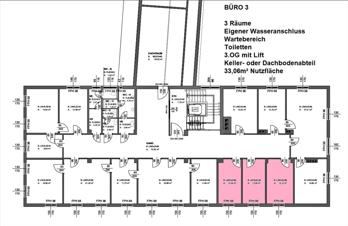 3-Zimmer-Gewerbeimmobilie mieten in Hallein – 33 m², € 544 – Bild 3 von 35