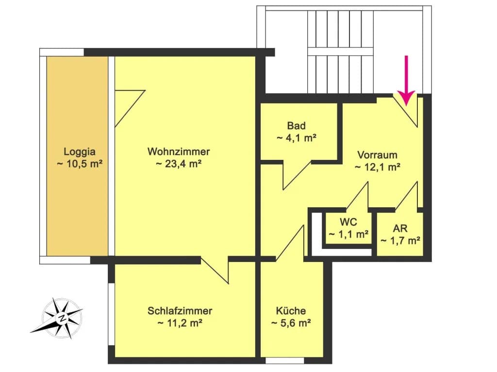 2-Zimmer-Wohnung mieten in Wien – 59 m², € 970 – Bild 6 von 6