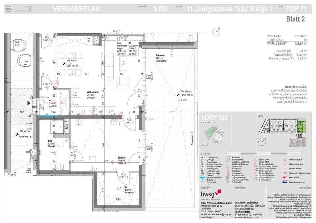 5-Zimmer-Wohnung mieten in Wien – 129,84 m², € 1.570 – Bild 3 von 3