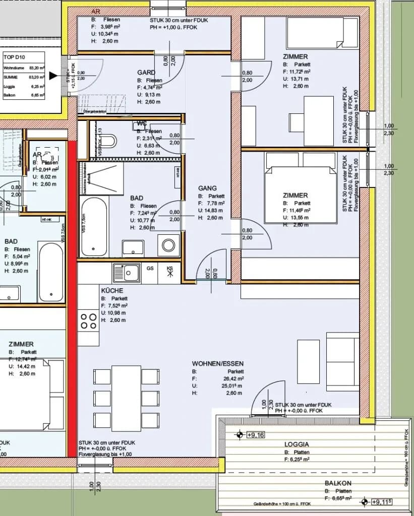 3-Zimmer-Wohnung mieten in Grieskirchen – 83 m², € 1.252 – Bild 7 von 7