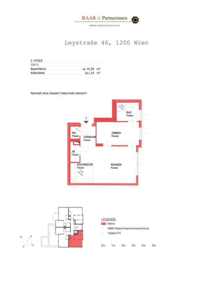 2-Zimmer-Wohnung mieten in Wien – 41,5 m², € 949 – Bild 15 von 15