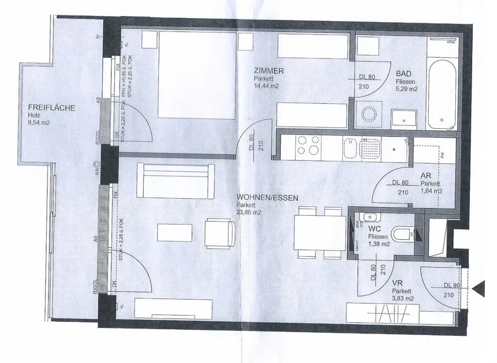 2-Zimmer-Wohnung mieten in Wien – 51 m², € 1.120 – Bild 27 von 27