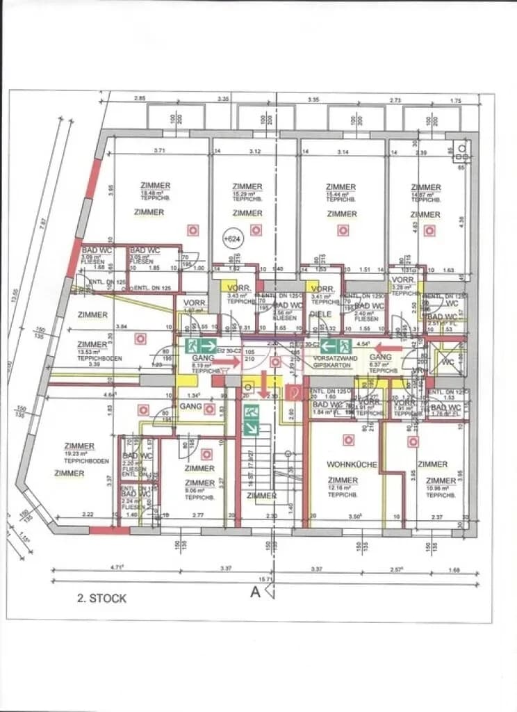 31-Zimmer-Gewerbeimmobilie mieten in Baden – 1 200 m², € 8.900 – Bild 15 von 21