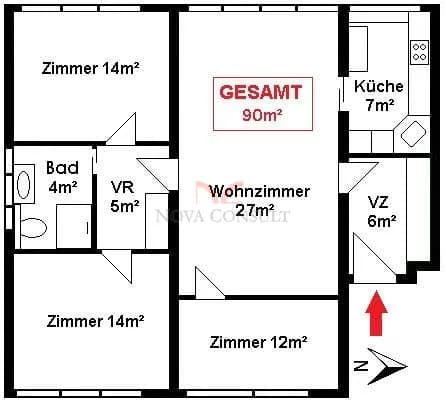 4-Zimmer-Wohnung kaufen in Mödling – 90 m², € 298.000 – Bild 13 von 13