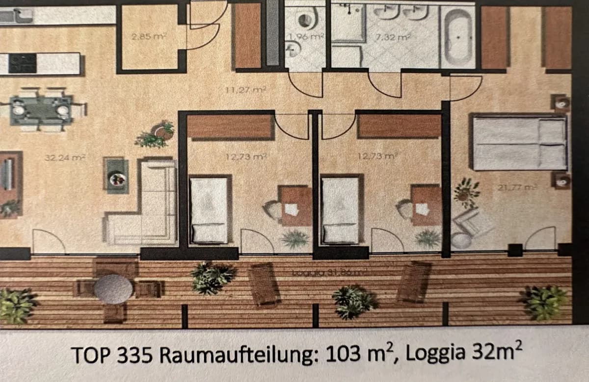4-Zimmer-Wohnung mieten in Wels – 103 m², € 1.777 – Bild 6 von 10