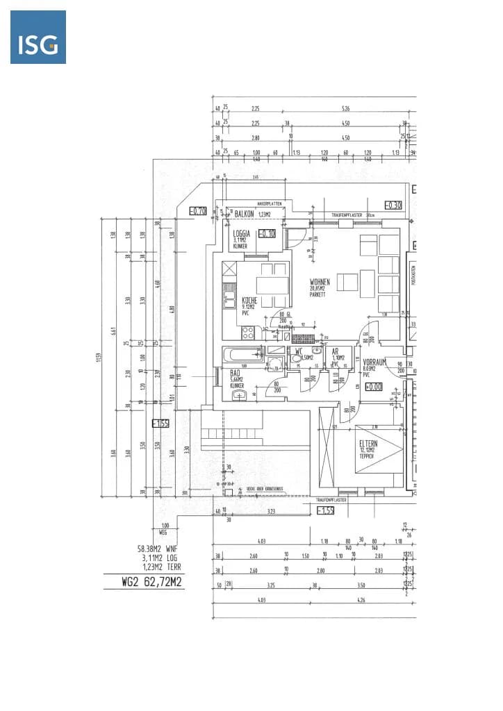 2-Zimmer-Wohnung mieten in Grieskirchen – 63 m², € 601 – Bild 2 von 2