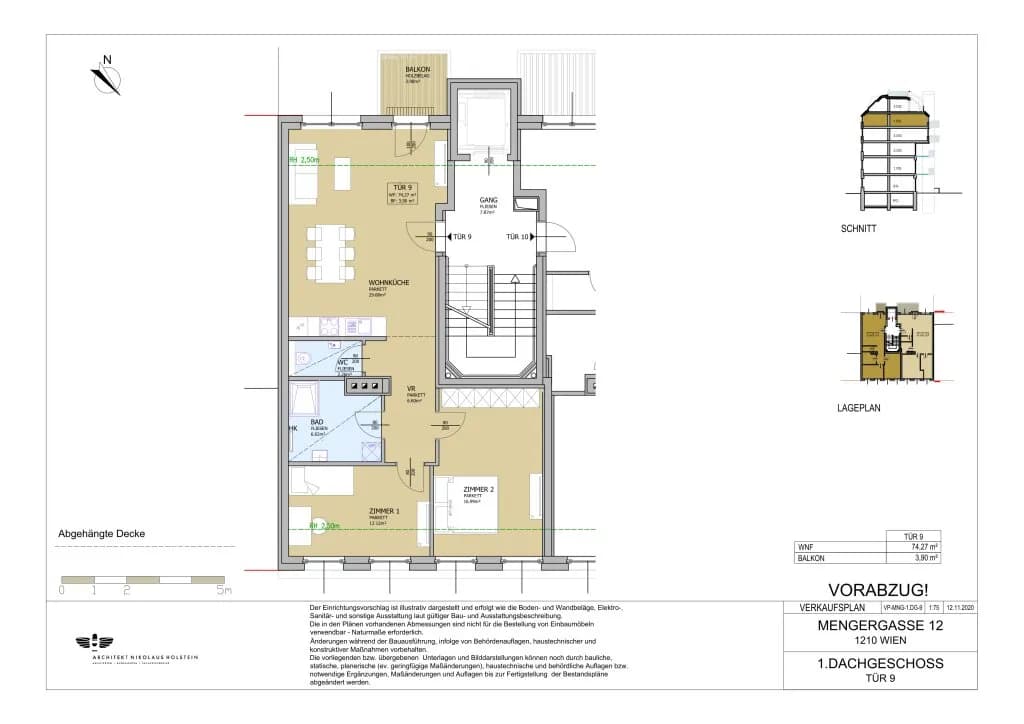 3-Zimmer-Wohnung kaufen in Wien – 74,27 m², € 449.000 – Bild 7 von 7