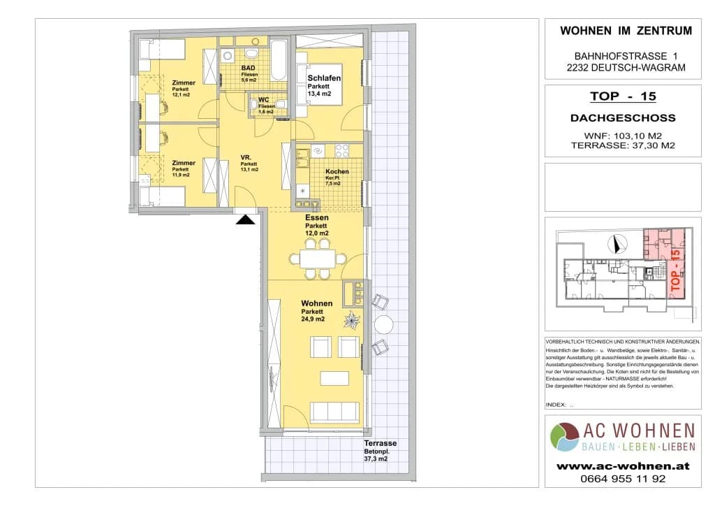 4-Zimmer-Wohnung kaufen in Gänserndorf – 103,1 m², € 395.000 – Bild 3 von 3