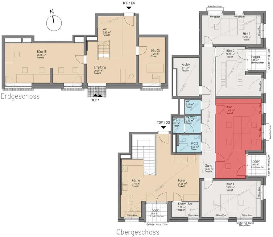 1-Zimmer-Gewerbeimmobilie mieten in Wien – 29 m², € 707 – Bild 2 von 15