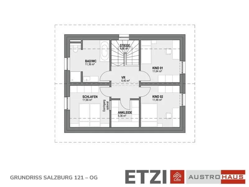 3-Zimmer-Haus kaufen in Schärding – 113 m², € 410.490 – Bild 8 von 9