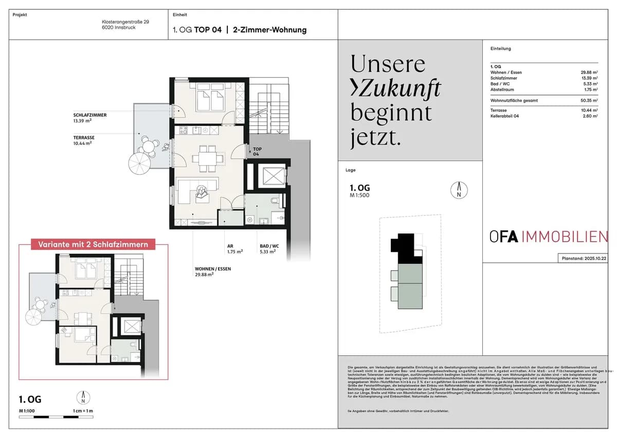 2-Zimmer-Wohnung kaufen in Innsbruck – 50,35 m², € 468.480 – Bild 3 von 3