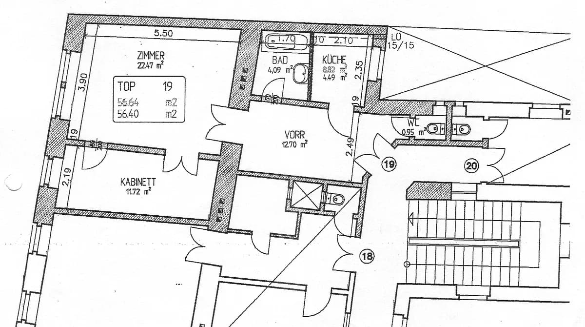 2-Zimmer-Wohnung mieten in Wien – 56 m², € 850 – Bild 2 von 12