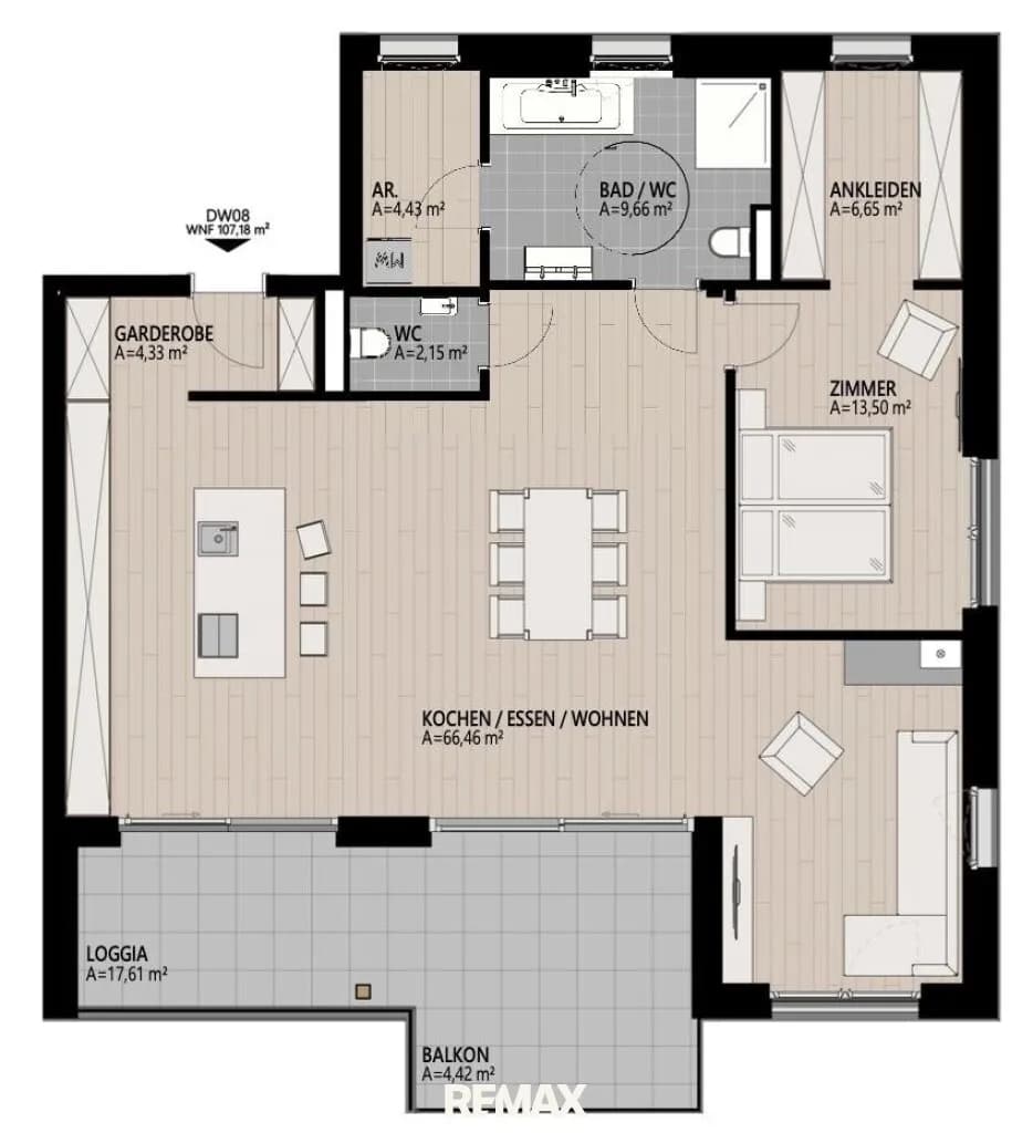 2-Zimmer-Wohnung kaufen in Kitzbühel – 107,18 m², € 830.500 – Bild 7 von 7