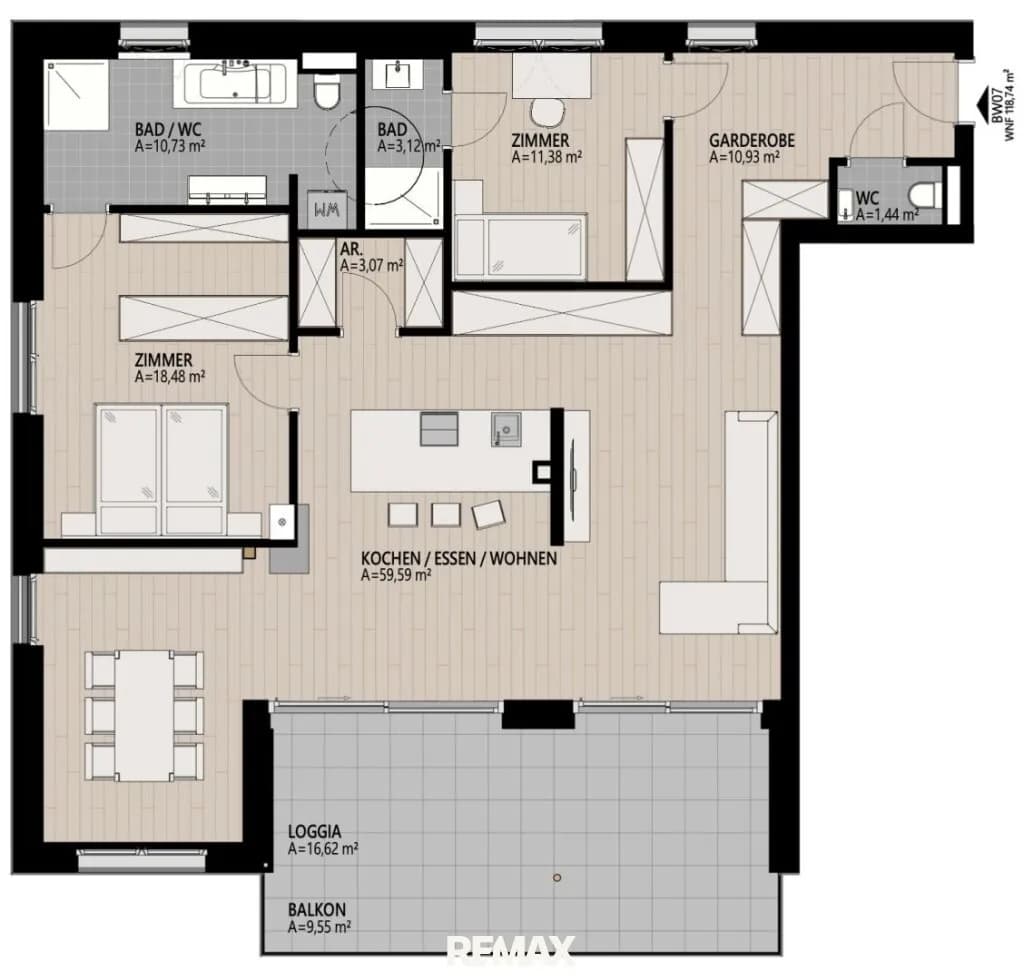 3-Zimmer-Wohnung kaufen in Kitzbühel – 118,73 m², € 800.000 – Bild 7 von 7
