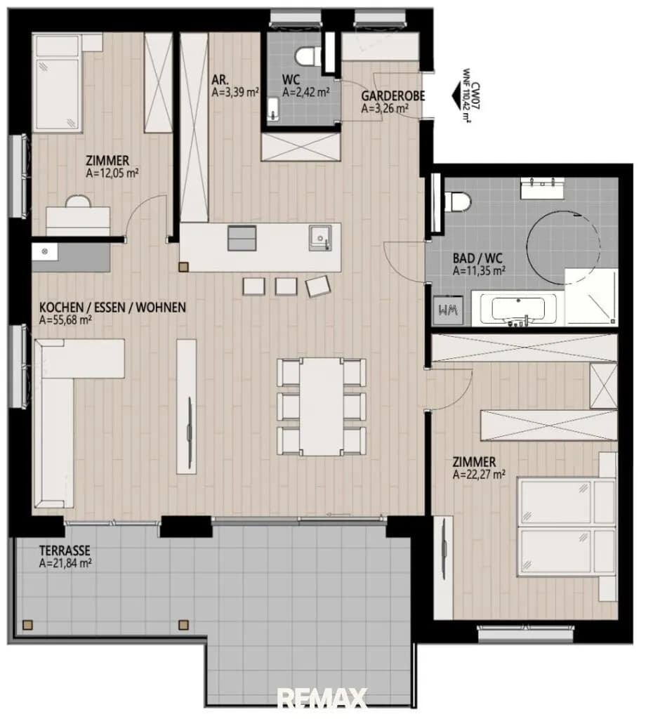 3-Zimmer-Wohnung kaufen in Kitzbühel – 110,43 m², € 817.000 – Bild 7 von 7