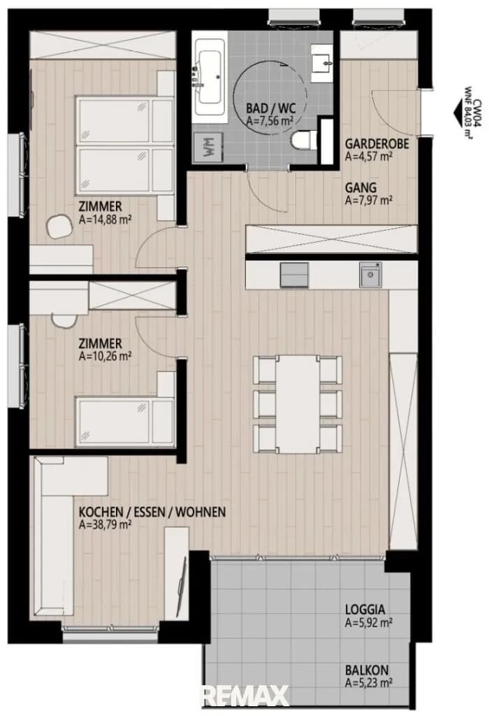 3-Zimmer-Immobilie kaufen in Kitzbühel – 84,03 m², € 504.000 – Bild 7 von 7