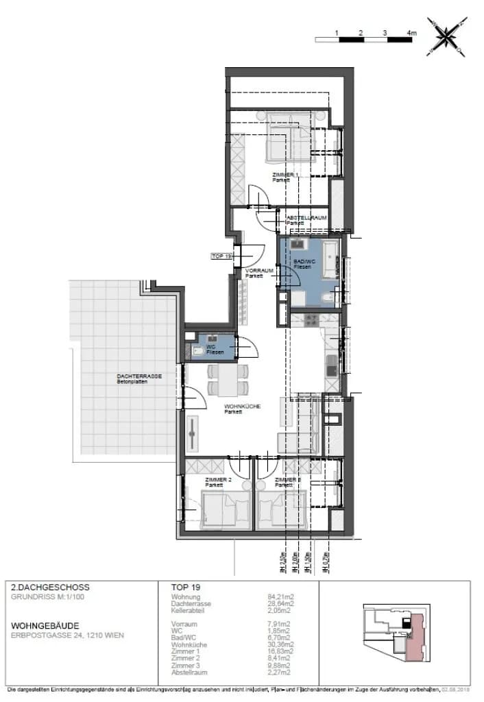4-Zimmer-Wohnung mieten in Wien – 84 m², € 1.449 – Bild 13 von 13