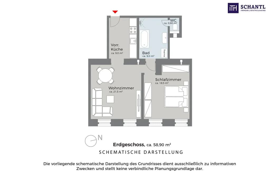 2-Zimmer-Wohnung kaufen in Wien – 58,9 m², € 220.000 – Bild 8 von 8