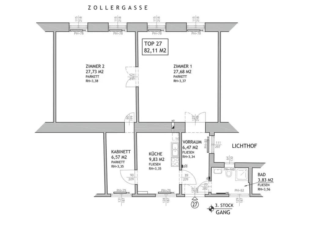 2-Zimmer-Wohnung mieten in Wien – 82 m², € 1.198 – Bild 11 von 11