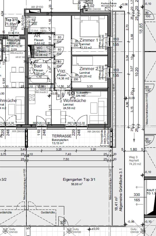 3-Zimmer-Wohnung mieten in Gänserndorf – 78,9 m², € 917 – Bild 2 von 2