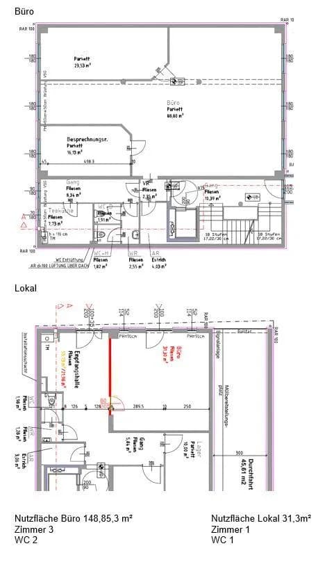4-Zimmer-Gewerbeimmobilie mieten in Wien – 149 m², € 3.200