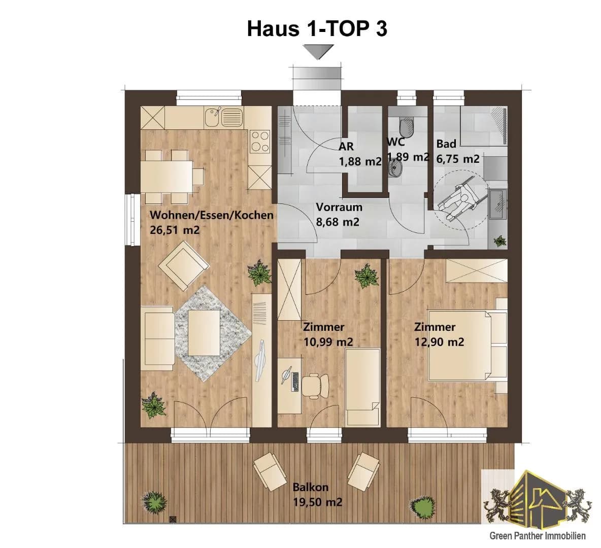 3-Zimmer-Wohnung kaufen in Südoststeiermark – 70 m², € 240.000 – Bild 23 von 24