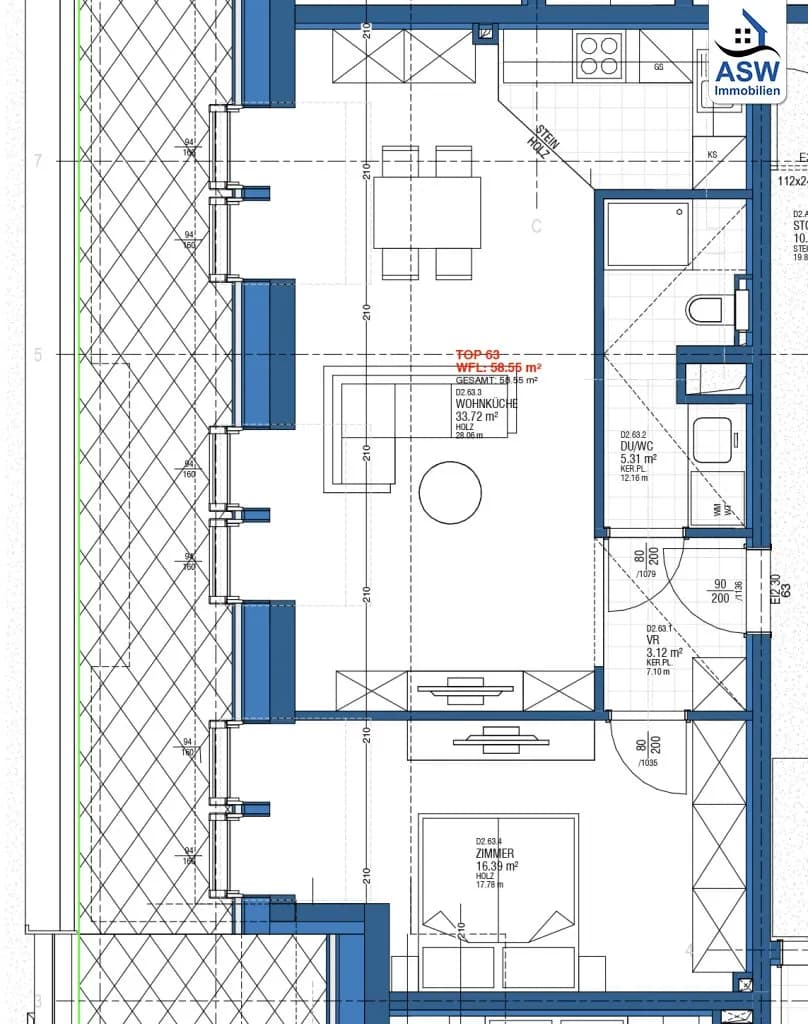 2-Zimmer-Wohnung kaufen in Wien – 58,55 m², € 359.000 – Bild 9 von 9